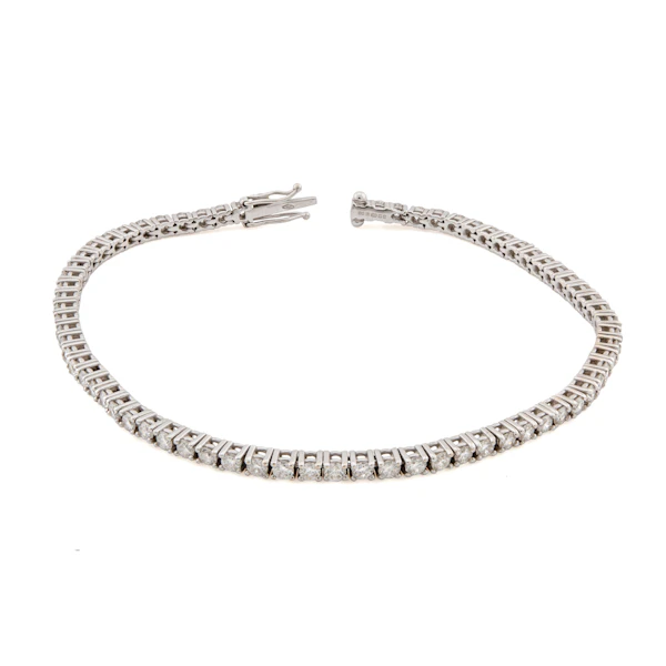 White Gold Diamond Line Bracelet, Spectrum Antiques - image 4
