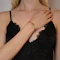 Chalcedony and Pearl 15ct Heart Bangle, Spectrum Antiques - image 2