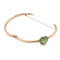 Chalcedony and Pearl 15ct Heart Bangle, Spectrum Antiques - image 4