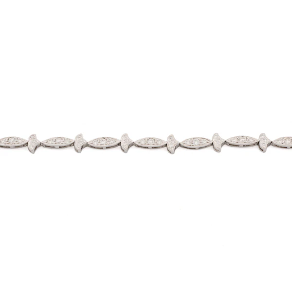 Vintage 18ct White Gold Diamond Line Bracelet, Spectrum Antiques - image 4