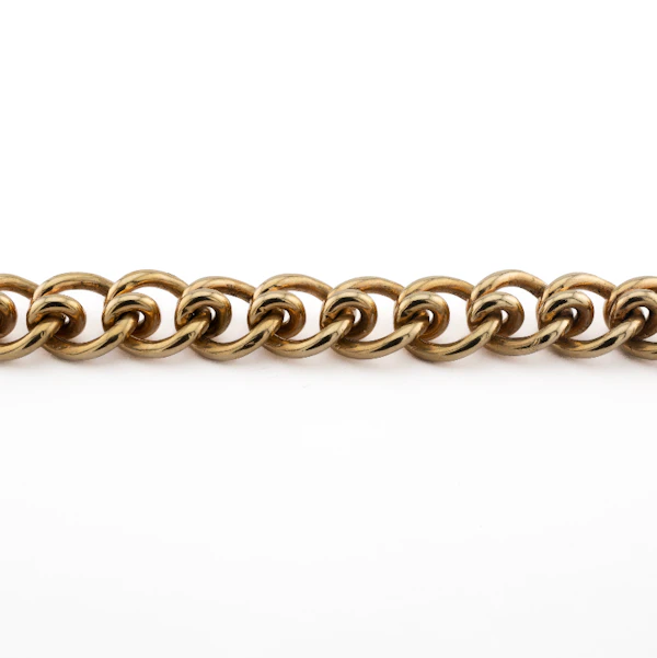 9ct Intertwined Curb Link Bracelet, Spectrum Antiques - image 3