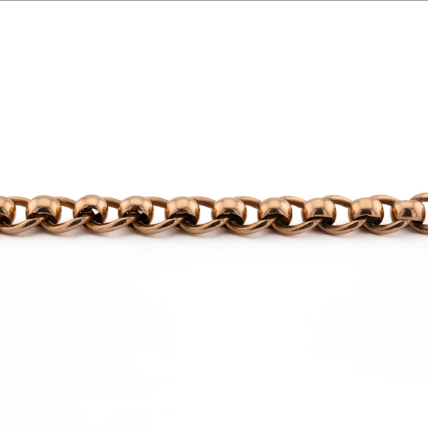 9ct Edwardian Rose Gold Rollo Link Bracelet, Spectrum Antiques - image 3