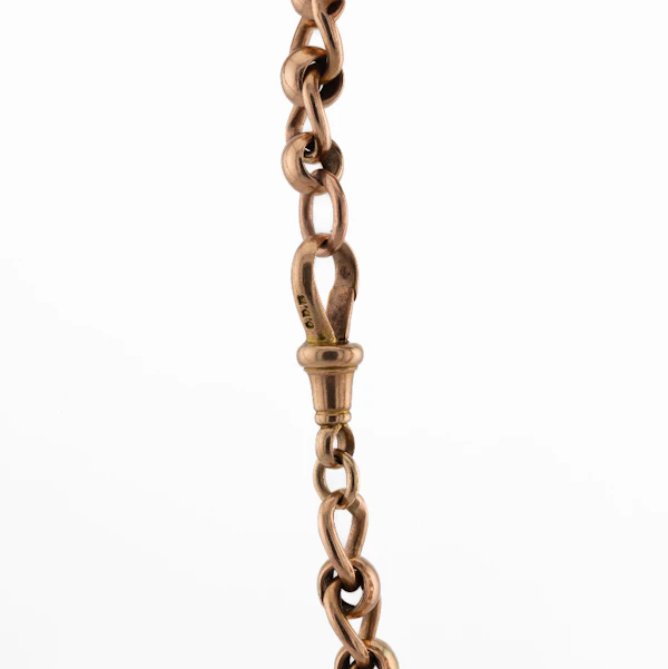 9ct Edwardian Rose Gold Rollo Link Bracelet, Spectrum Antiques - image 5