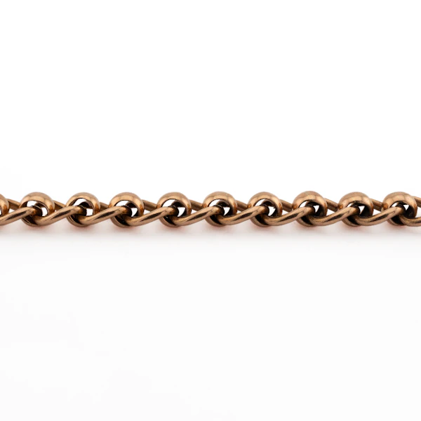 9ct Edwardian Rose Gold Rollo Link Bracelet, Spectrum Antiques - image 4