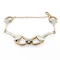 Vintage 9ct Two-Tone Gold Stirrup Bit Link Bracelet, Spectrum Antiques - image 4