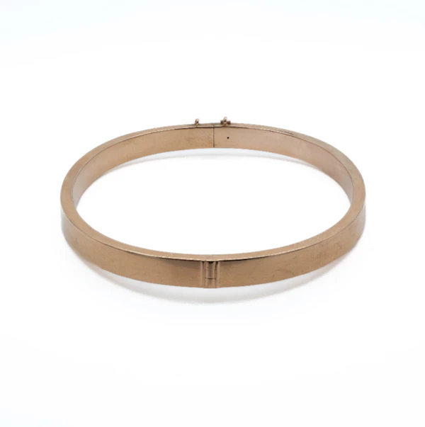 15ct Hollow Hinged Bangle, Spectrum Antiques - image 3