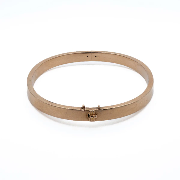 15ct Hollow Hinged Bangle, Spectrum Antiques - image 1