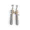 Modern pave diamond drop earrings with entwined snake sku 9377 DBGEMS - image 1