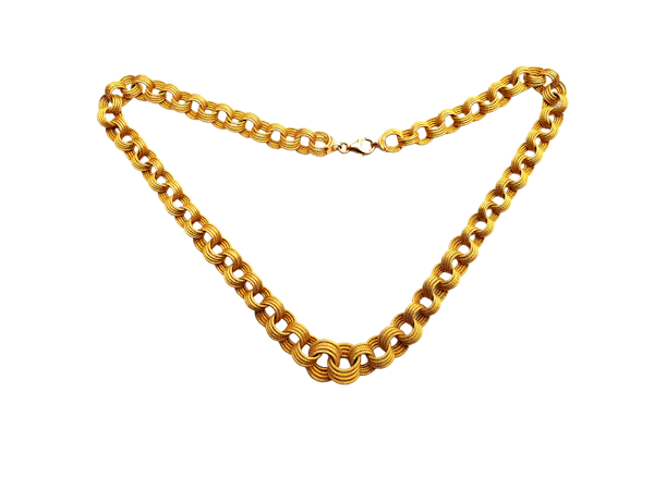Stylish French 18ct gold necklace  DBGEMS - image 1