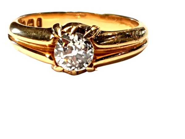 Gentleman's old cut diamond ring  DBGEMS - image 1