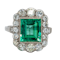 Emerald and diamond ring - image 1