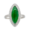 Jade and diamond ring - image 1