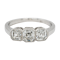 3 stone diamond ring with matching asscher cut diamonds - image 1