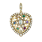C19th heart locket with gem stones spelling ADORE - image 1