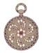 RARE PEARL AND RUBY ENCRUSTED GOLD WATCH - image 1