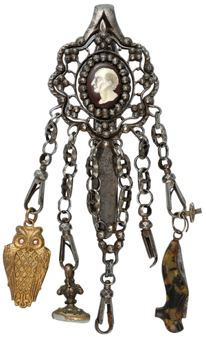 CUT STEEL CHATELAINE AND ACCESSORIES