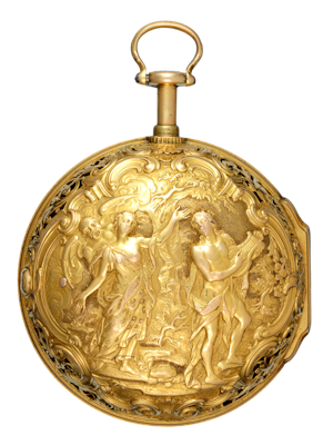 REPEATING VERGE IN GOLD REPOUSSE CASE BY MOSER