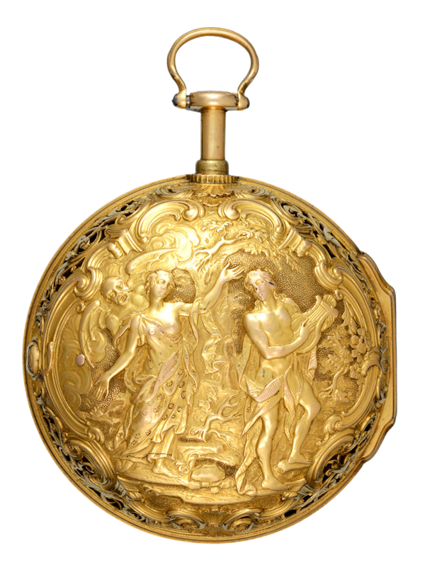 REPEATING VERGE IN GOLD REPOUSSE CASE BY MOSER - image 1