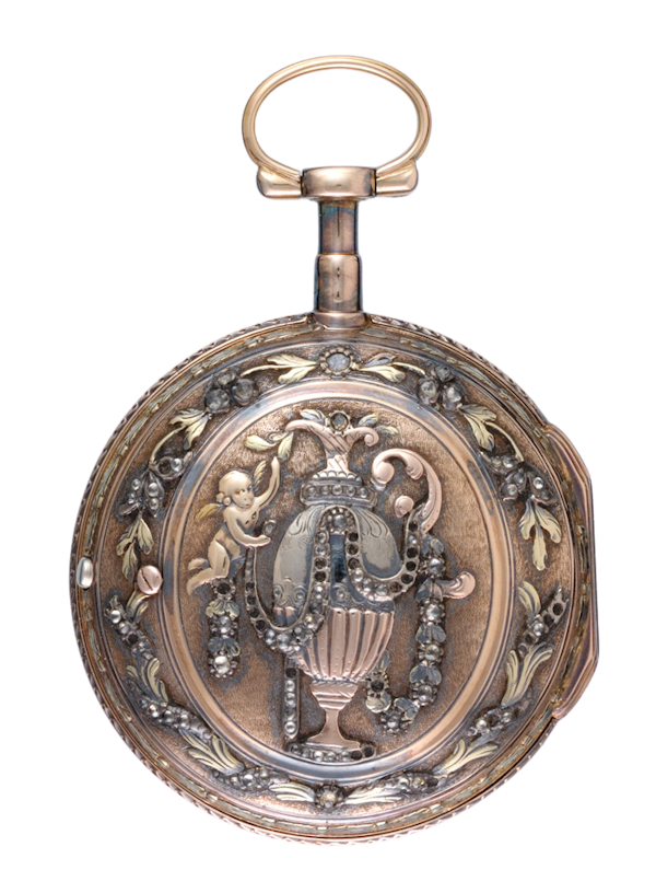 THREE COLOUR GOLD FRENCH VERGE POCKET WATCH - image 1
