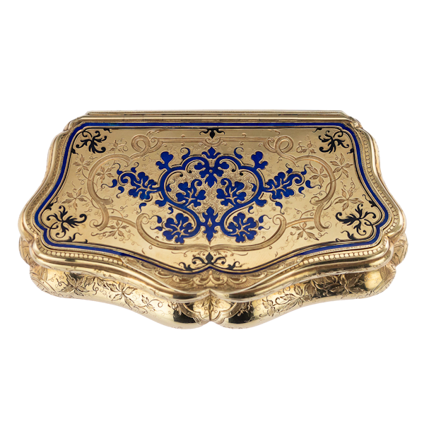 Continental gold, enamel case, Russian import marks c.1900 - image 1