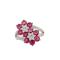 2 flowers shaped ruby ring - image 1