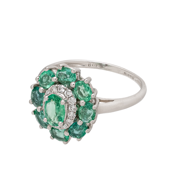 Oval emeralds ring - image 1