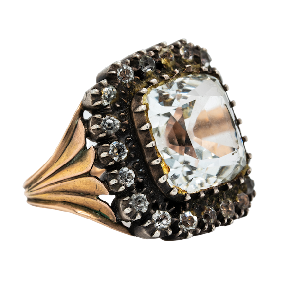 Early Victorian rock crystal ring - image 1