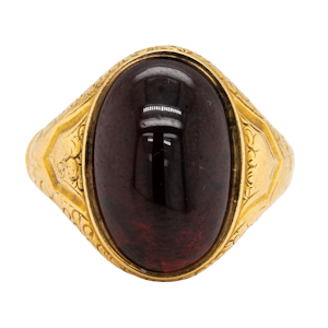 Victorian cabochon garnet ring