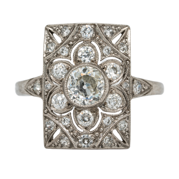 Art Deco diamond ring - image 1