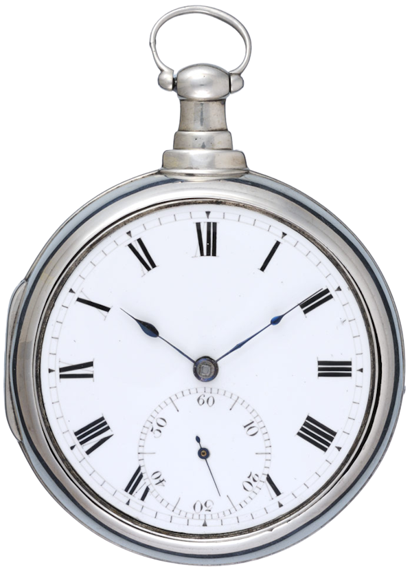 SILVER PAIR CASED ENGLISH VERGE POCKET WATCH - image 1