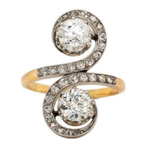 Edwardian Toi et Moi diamond ring