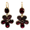 Georgian flat cut garnet drop earrings - image 1