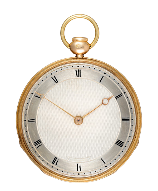 GOLD QUARTER REPEATING FRENCH CYLINDER POCKET WATCH - image 1