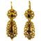 Georgian topaz canetille drop earrings - image 1