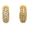 Fine gold diamond hoop earrings - image 1