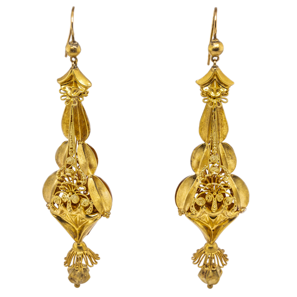 William IV gold drop earrings - image 1