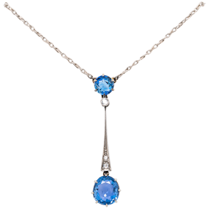 Edwardian Liberty sapphire diamond pendant