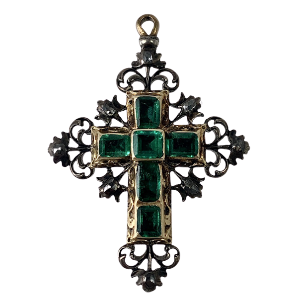 Seventeenth century cross with emeralds - image 1