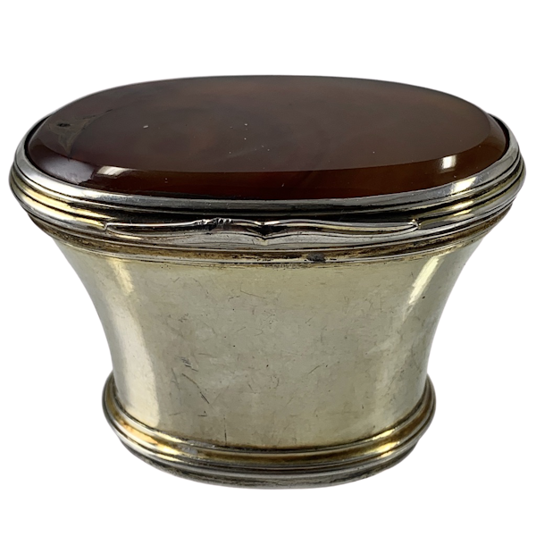 1720 silver and agate snuffbox - image 1