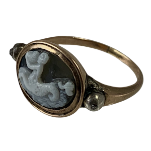 Sixteenth century cameo in eighteenth century ring