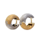 Reversible 18ct Gold Glitter Finish Earrings | Italian c.1960s - image 2