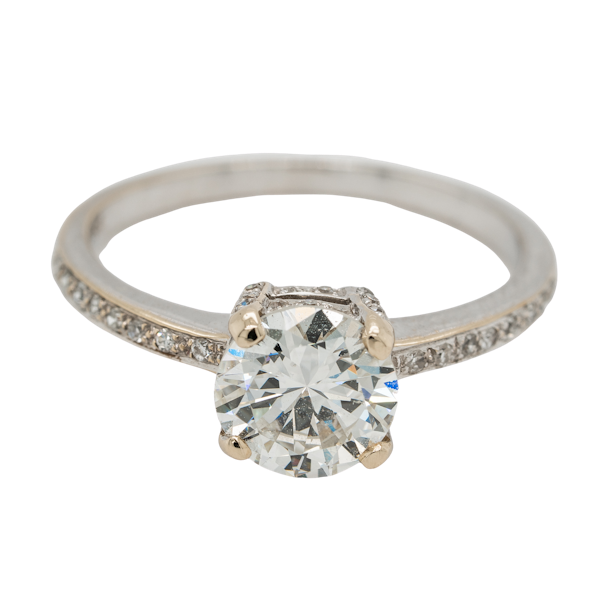 Diamond solitaire Ring . 1.20 ct est. centre diamond - image 1