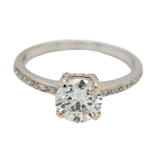 Diamond solitaire Ring . 1.20 ct est. centre diamond