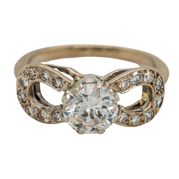 Diamond solitaire ring. Centre stone 1.10 ct est. - image 1