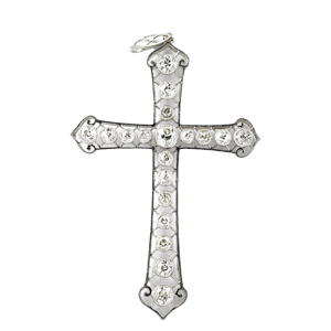 Platinum and diamond cross