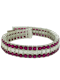 18K White Gold 29.56ct Natural Ruby and 11.82ct Diamond bracelet - image 3