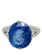 18K white gold, 12.19ct Natural Blue Sapphire Ring - image 1