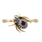 Ruby and Diamond Spider Brooch  DBGEMS - image 1