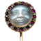 Carved  Moonstone Stick Pin - image 1