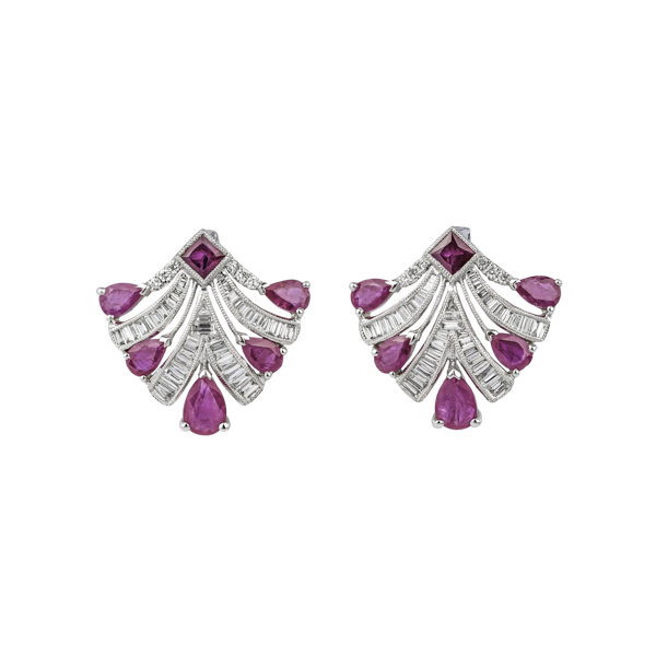 Fans shaped earrings - image 1